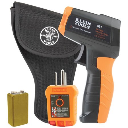 Klein Tools Infrared Thermometer with GFCI Receptacle Tester IR1KIT